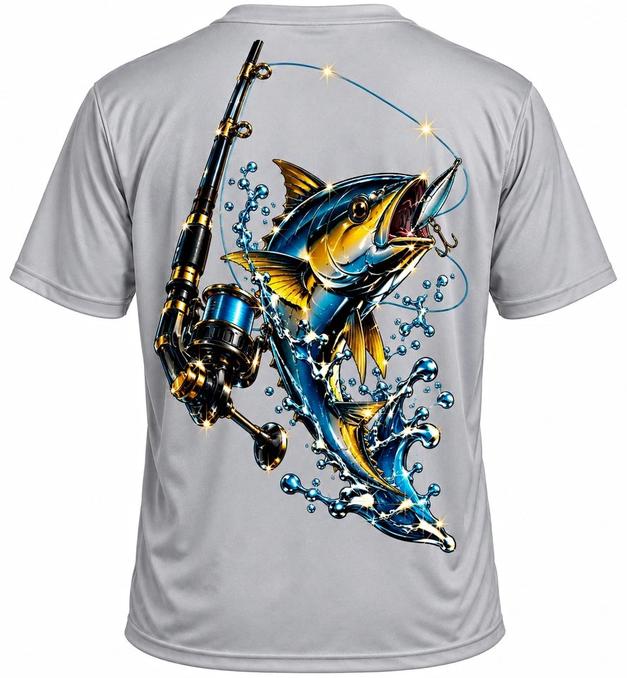 Tuna Strike Performance Fishing Graphic T-Shirt